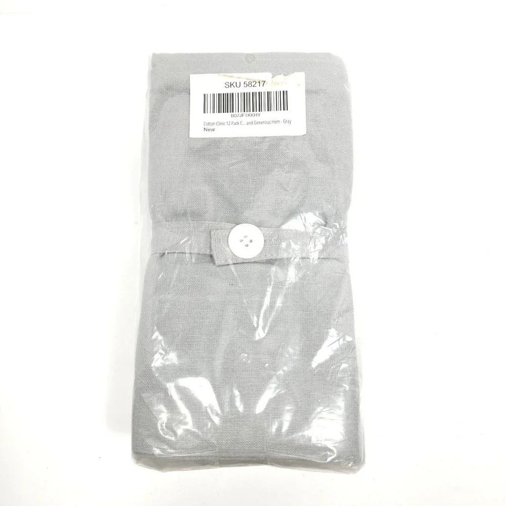 Cotton Clinic Cloth Dinner Napkins Grey Oversized 17